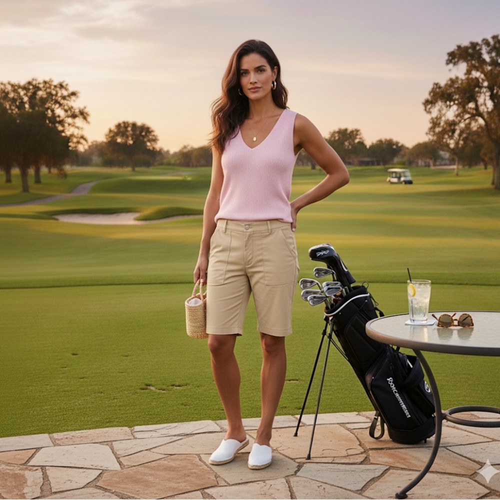 Lizgolf Liz Claiborne Beige Casual Golf Shorts NWT
